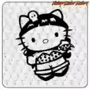 Autocollant Kitty Old School Pin-Up Custom