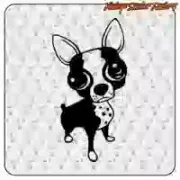 Dekorativer Chihuahua-Aufkleber aus Vinyl