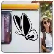 Schmetterlingsaufkleber aus Schneidevinyl