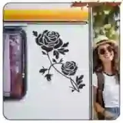 Pegatina Rosa de temática friki