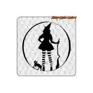 Pegatina BRUJA y GATO. Comprar pegatinas.