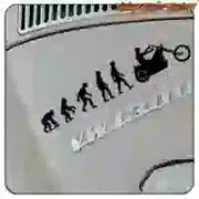 Custom Motorcycle Evolution Sticker | Harley Vinyl