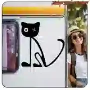 Decorative Cat Sticker | Vintage Sticker Factory