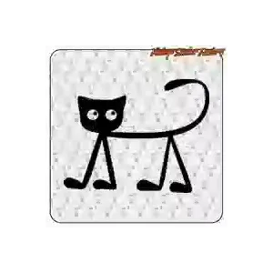 Die-cut vinyl cat sticker