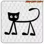 Die-cut vinyl cat sticker
