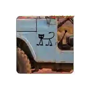 Pegatina de gato en vinilo troquelado