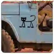 Gestanzter Katzenaufkleber aus Vinyl
