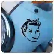 Retro pin-up Custom Culture sticker