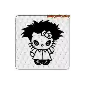 Autocollant Kitty Cure geek et rock