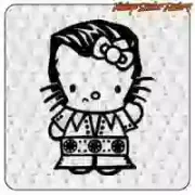 Pegatina Kitty Elvis de vinilo | Vintage Sticker Factory