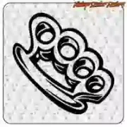Autocollant Poing Américain Tattoo Custom Culture