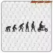 EVOLUTION VESPA AUFKLEBER. KAUFEN SIE VINYLAUFKLEBER.