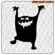 Geekiger Monster-Sticker aus Vinyl