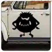 Decorative monster sticker | Vintage Sticker Factory