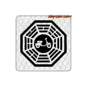 Pegatina Dharma Vespa | Vinilo scooter