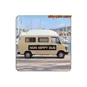 Autocollant NON HIPPY BUS pour van aménagé