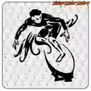 Die-cut SURFER vinyl sticker