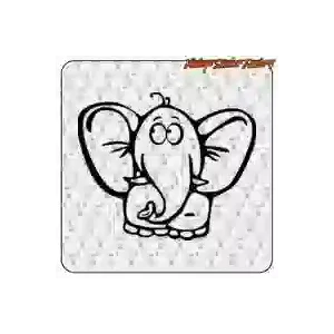 Pegatina de elefante en vinilo troquelado