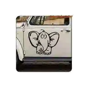Die-cut vinyl elephant sticker