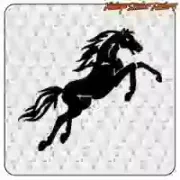 Cut vinyl horse sticker