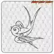 Old School Swallow Vinyl Sticker