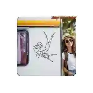 Pegatina Golondrina Old School de Estilo Tattoo