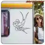 Old School Swallow Vinyl Sticker