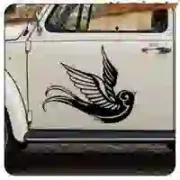 OLD SCHOOL SCHOOL -4 SWALLOW STICKER. BUY VINYL STICKERS.