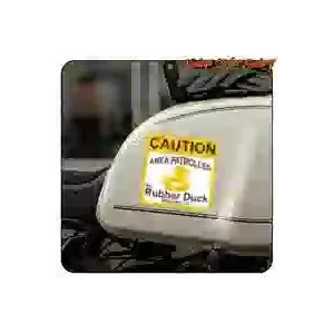 Aufkleber PRECAUCIÓN PATO DE GOMA