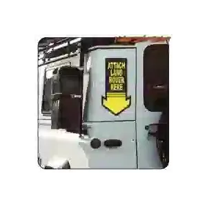 Pegatina ATTACH LAND ROVER HERE 4x4