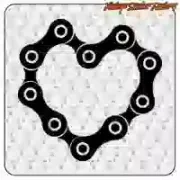 Café Racer Chain Heart Sticker