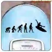 Evolution Surf Aufkleber aus Schneidevinyl