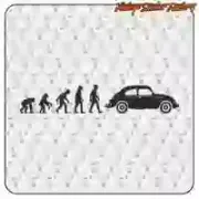 Evolution Beetle cut vinyl sticker