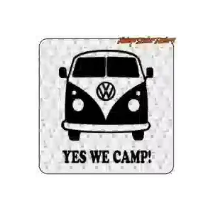 Pegatina YES WE CAMP para furgoneta camper