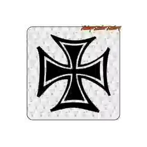Maltese Cross sticker for custom motorcycles