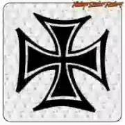 Maltese Cross sticker for custom motorcycles