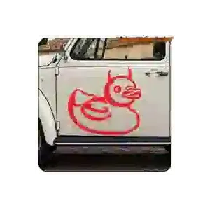 Autocollant geek Demon Duck | Vintage Sticker Factory