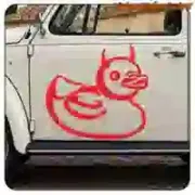 Autocollant geek Demon Duck | Vintage Sticker Factory