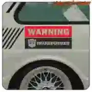 Pegatina WARNING TRANSFORMER | Vinilo geek