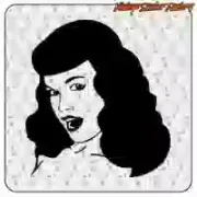 Pegatina de vinilo pin-up Custom Culture