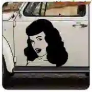 Pegatina de vinilo pin-up Custom Culture