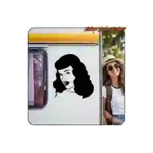 BETTY PAGE pin-up Custom Culture vinyl sticker