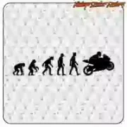 Die-cut Motorcycle Evolution vinyl sticker