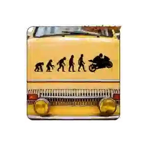 Die-cut Motorcycle Evolution vinyl sticker