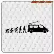 EVOLUTION RENAULT TRAFFIC CAMPER AUFKLEBER. KAUFEN SIE VINYLAUFKLEBER.