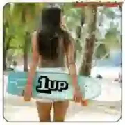1UP-Videospiel- und 80er-Jahre-Aufkleber