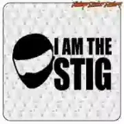 Pegatina I’M THE STIG de vinilo troquelado