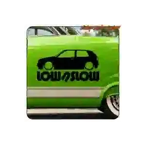 Autocollant VW Golf Low en vinyle découpé