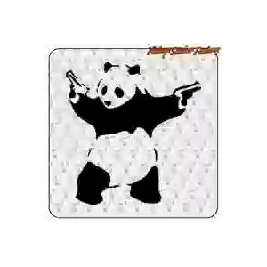 Pegatina panda estilo Banksy | Street art