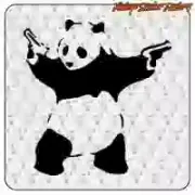 Autocollant panda style Banksy | Street art
